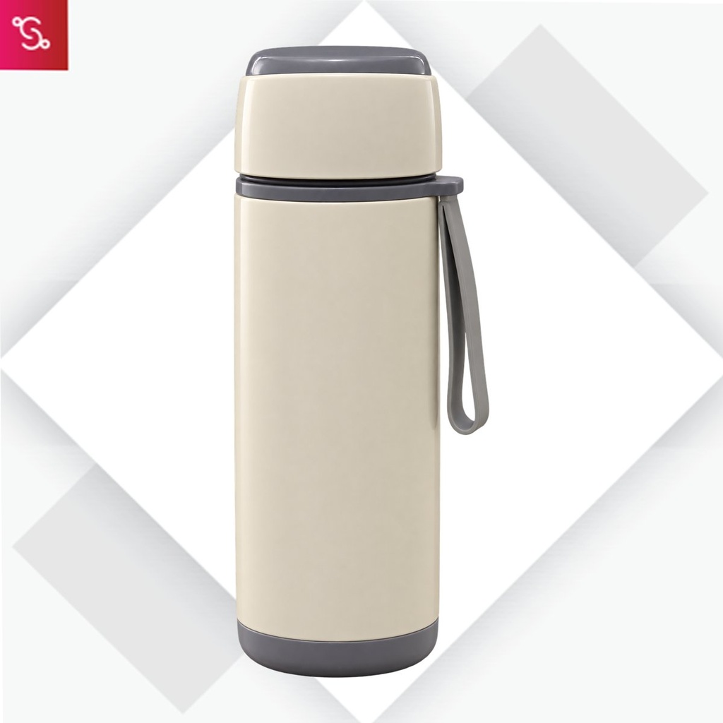 Glaze: Dual-Tone Glossy Glass Bottle with Carry Strap