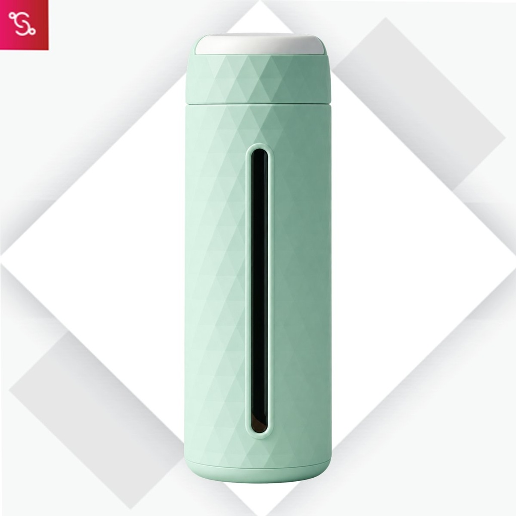 PrismView: Geometric Glass Bottle with Integrated Phone Stand