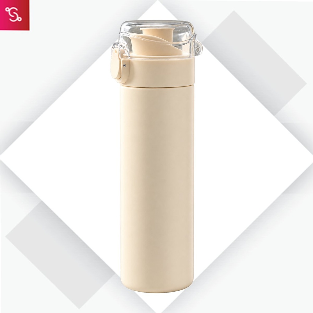 IvoryLock: Sleek Glass Travel Bottle with Secure Flip-Top Lid