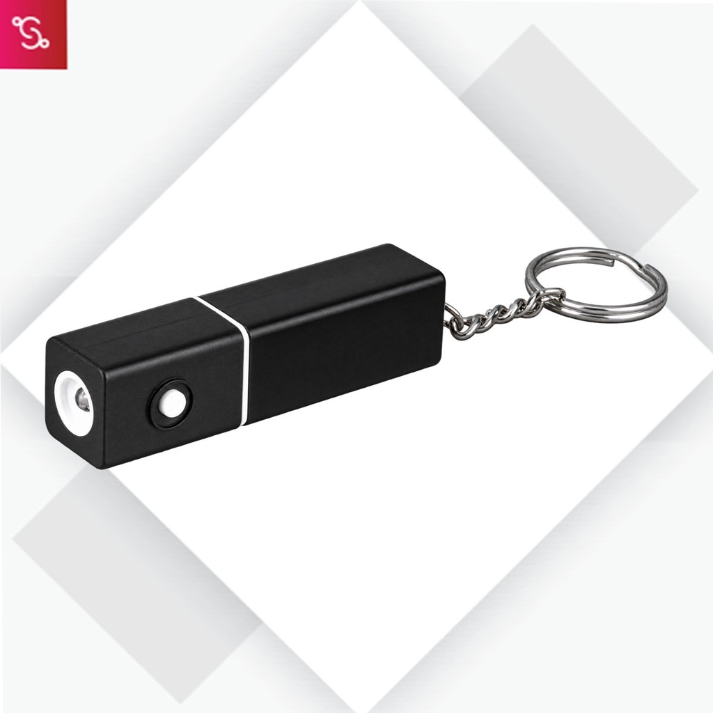 [SANM-J130] PowerGlow keychain with Torch and 4 side Glowing Logo