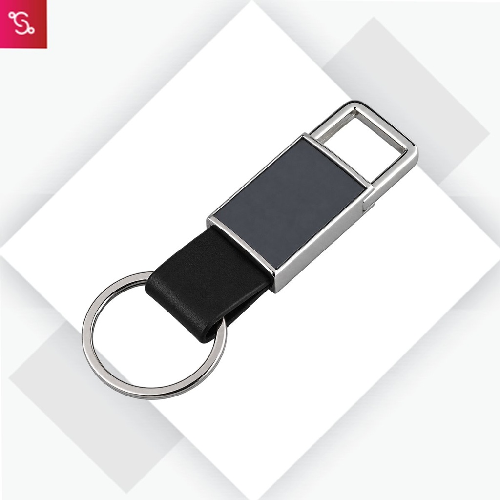 [SANM-J131] Pull out rectangle metal PU keychain
