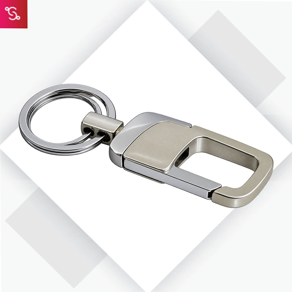 [SANM-J153] Anchor: Premium double finish rectangular keychain with carabiner