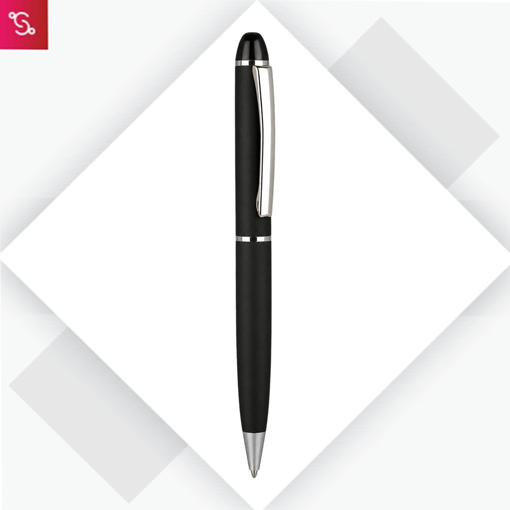 [SANM-L158] Matt Black Metal Pen with Chrome Parts