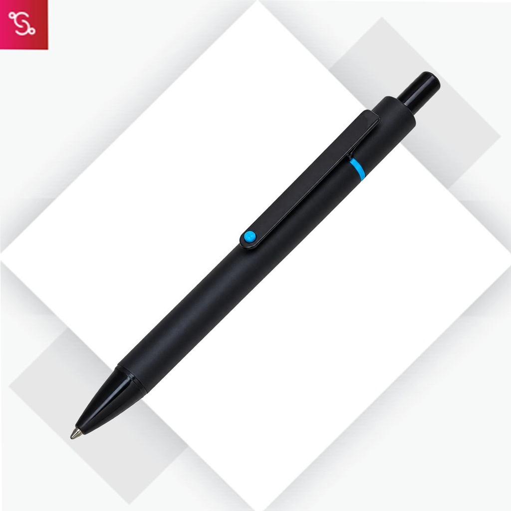[SANM-L174] Uno Black Metal Pen with Colored highlights