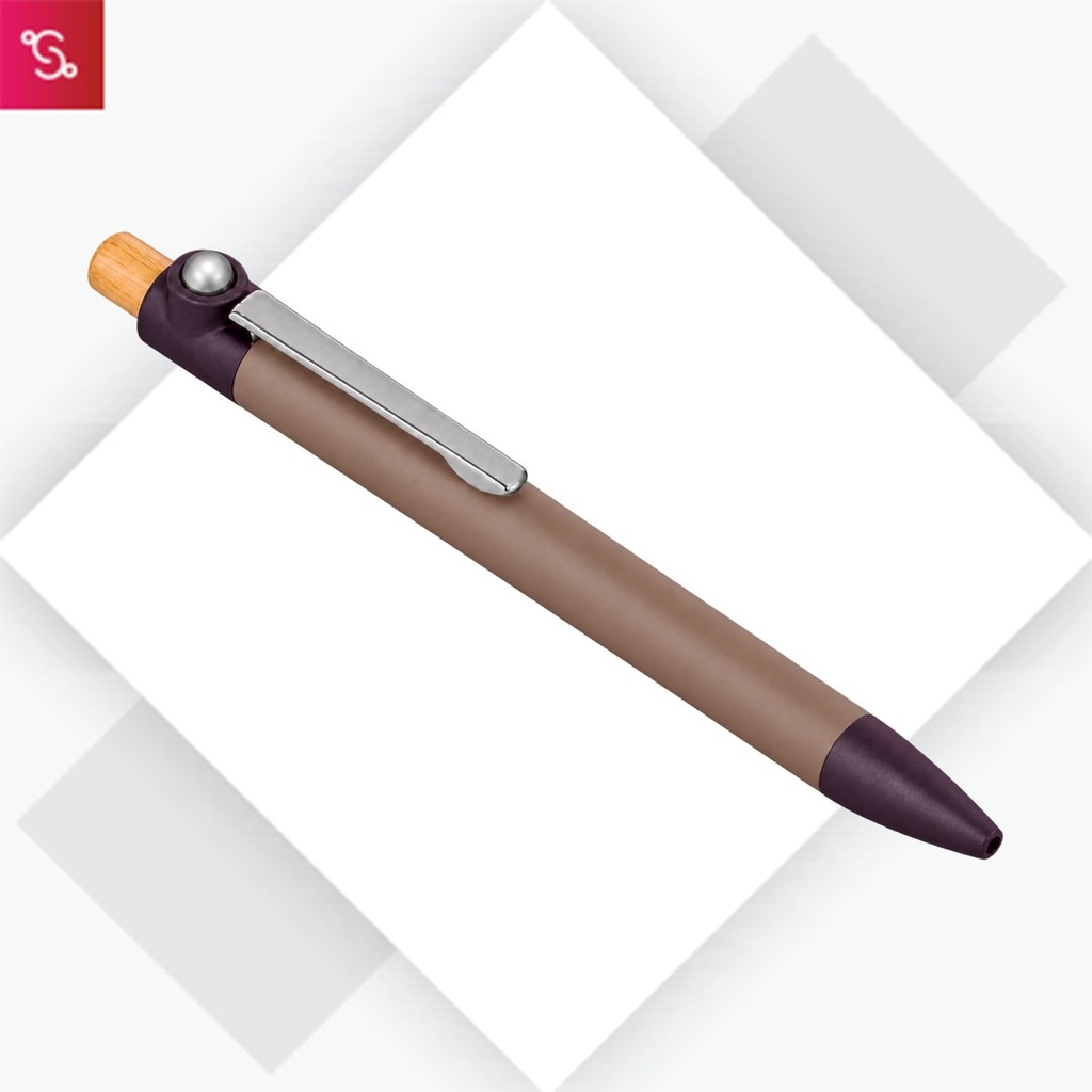 [SANM-L185] Metal pen with Bamboo pusher and Fidget ball