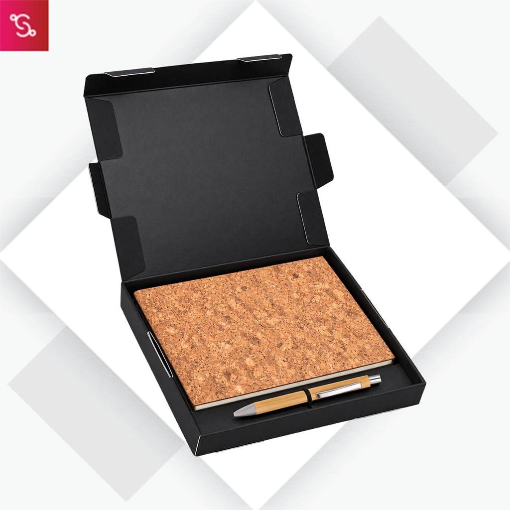 [SANM-Q60a] Cork Notebook with Bamboo Stylus pen