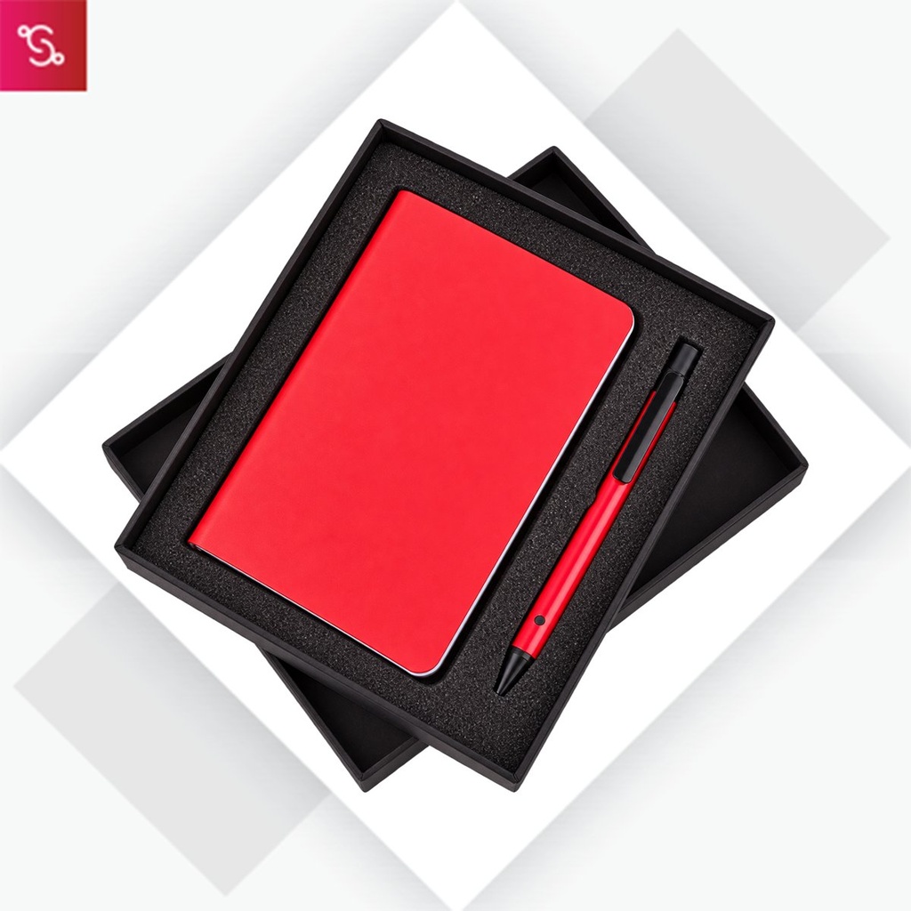 [SANM-Q80] Set of 2: Flexible Pocket A6 Notebook with Ruled & Checked pages with Flat Pen
